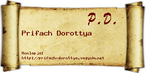 Prifach Dorottya névjegykártya