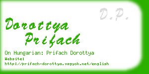 dorottya prifach business card